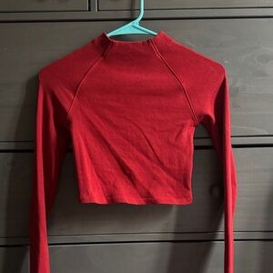 Zara Red Long Sleeve Top
